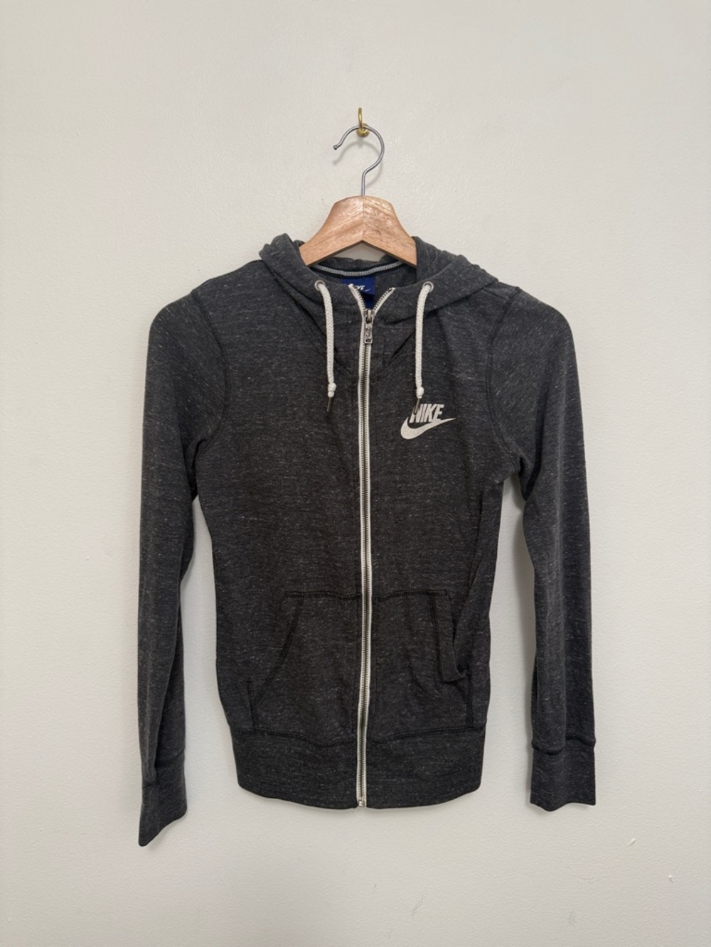 Nike Gray Heathered Zip Up Hoodie